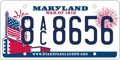 MD license plate 8AC8656