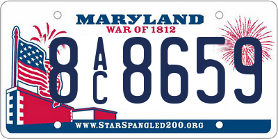 MD license plate 8AC8659