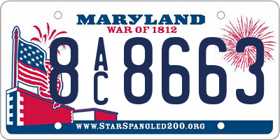 MD license plate 8AC8663