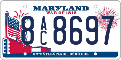 MD license plate 8AC8697