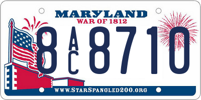 MD license plate 8AC8710