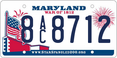MD license plate 8AC8712