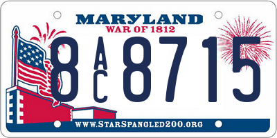 MD license plate 8AC8715