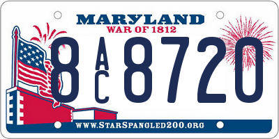 MD license plate 8AC8720