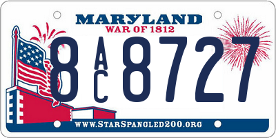 MD license plate 8AC8727