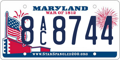 MD license plate 8AC8744