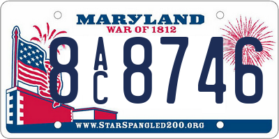 MD license plate 8AC8746