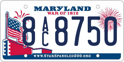 MD license plate 8AC8750