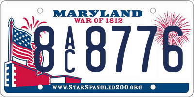 MD license plate 8AC8776