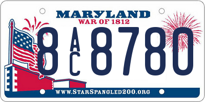 MD license plate 8AC8780