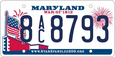 MD license plate 8AC8793