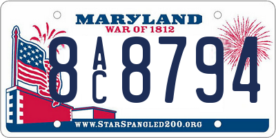 MD license plate 8AC8794
