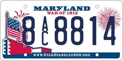 MD license plate 8AC8814