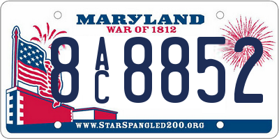 MD license plate 8AC8852