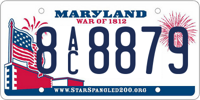 MD license plate 8AC8879