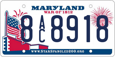 MD license plate 8AC8918