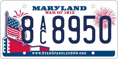 MD license plate 8AC8950