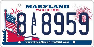 MD license plate 8AC8959