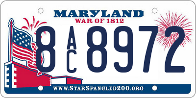 MD license plate 8AC8972