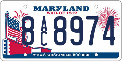 MD license plate 8AC8974