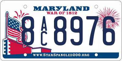 MD license plate 8AC8976