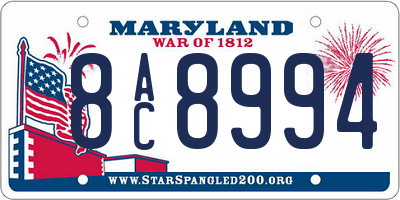 MD license plate 8AC8994