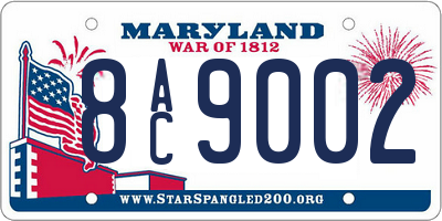 MD license plate 8AC9002