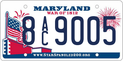 MD license plate 8AC9005