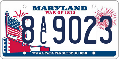 MD license plate 8AC9023