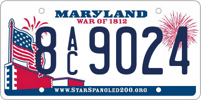 MD license plate 8AC9024