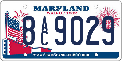 MD license plate 8AC9029