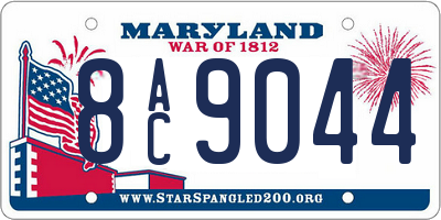 MD license plate 8AC9044