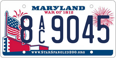 MD license plate 8AC9045