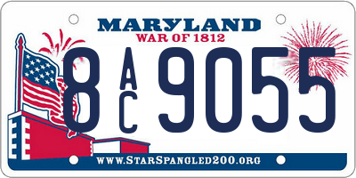 MD license plate 8AC9055