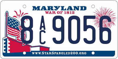 MD license plate 8AC9056