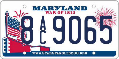MD license plate 8AC9065