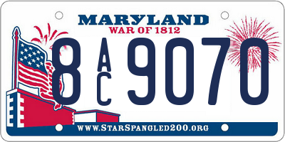 MD license plate 8AC9070