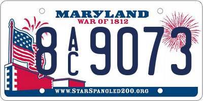 MD license plate 8AC9073