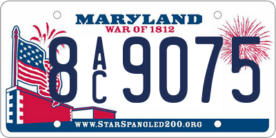 MD license plate 8AC9075