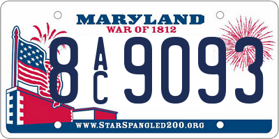 MD license plate 8AC9093