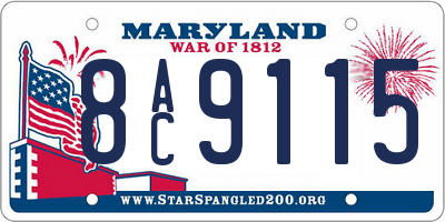 MD license plate 8AC9115