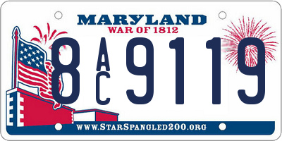 MD license plate 8AC9119