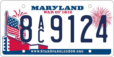 MD license plate 8AC9124