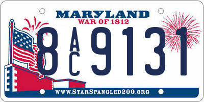 MD license plate 8AC9131