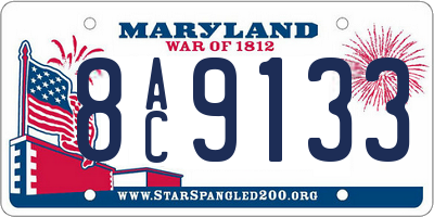 MD license plate 8AC9133