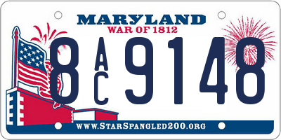 MD license plate 8AC9148