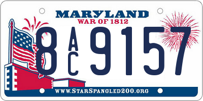 MD license plate 8AC9157