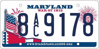 MD license plate 8AC9178