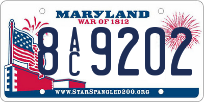 MD license plate 8AC9202