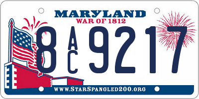MD license plate 8AC9217